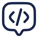 Chat Square Code SVG Icon